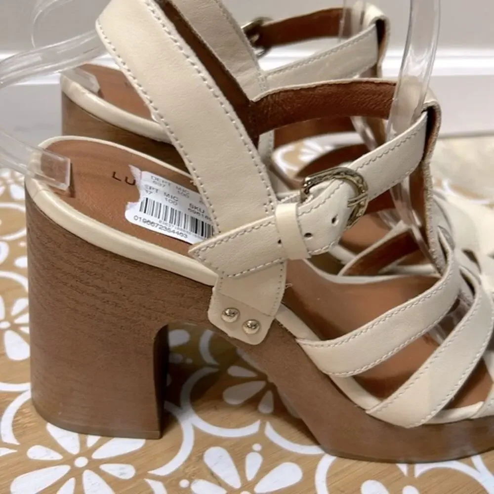 NWT Lucky Brand vanilla Imana platform strappy sandals